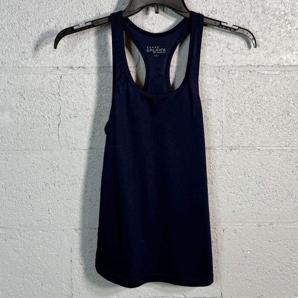 Galaxy By Harvic Women's Moisture Wicking Racerback Tanks navy Small